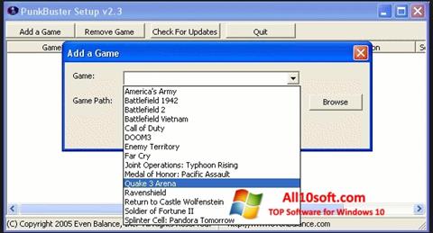 Ekrano kopija PunkBuster Windows 10
