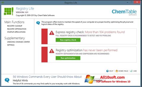 Ekrano kopija Registry Life Windows 10