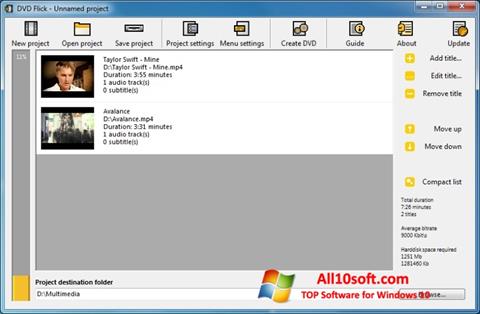 Ekrano kopija DVD Flick Windows 10