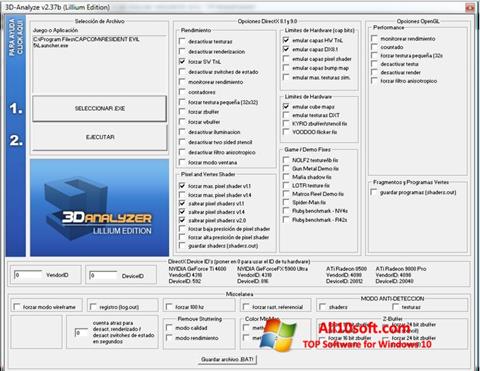 Ekrano kopija 3D-Analyze Windows 10