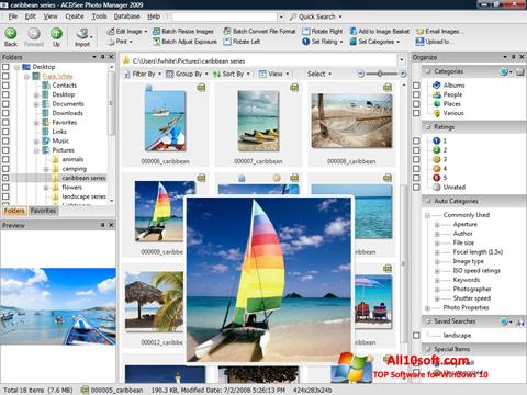 Ekrano kopija ACDSee Photo Manager Windows 10
