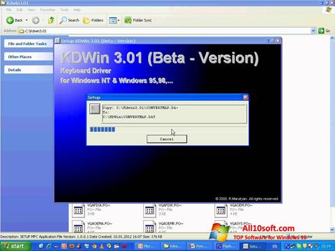 Ekrano kopija KDWin Windows 10