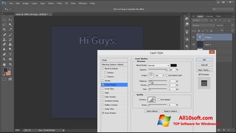 Ekrano kopija Adobe Photoshop CC Windows 10