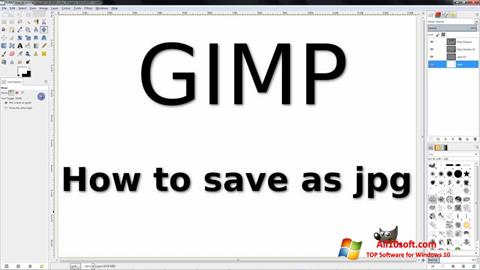 Ekrano kopija GIMP Windows 10