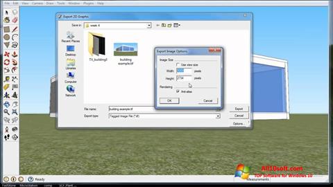Ekrano kopija SketchUp Windows 10