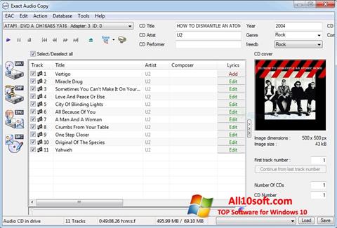 Ekrano kopija Exact Audio Copy Windows 10