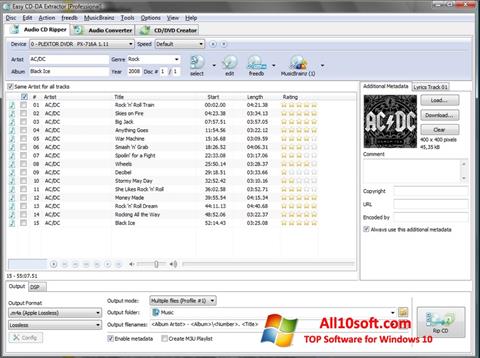 Ekrano kopija Easy CD-DA Extractor Windows 10