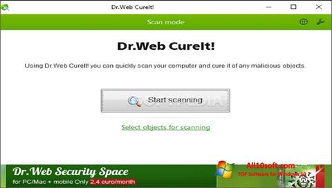 Ekrano kopija Dr.Web CureIt Windows 10