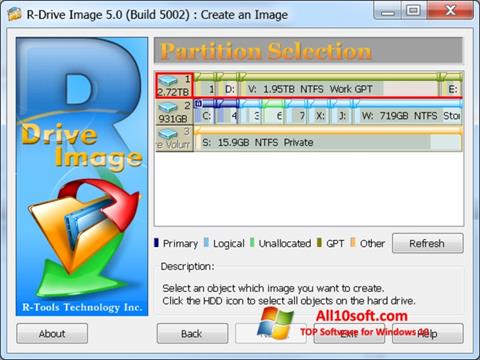 Ekrano kopija R-Drive Image Windows 10