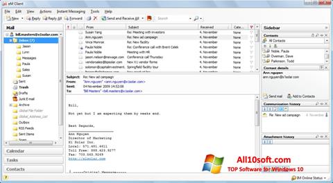 Ekrano kopija eM Client Windows 10
