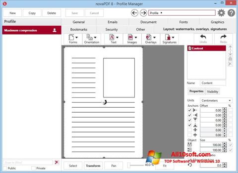 Ekrano kopija novaPDF Windows 10