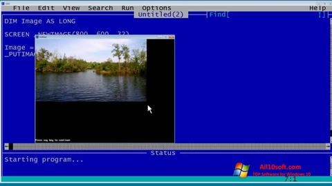 Ekrano kopija QBasic Windows 10
