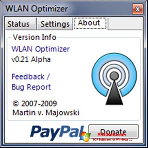 Ekrano kopija WLAN Optimizer Windows 10