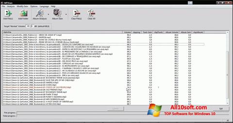 Ekrano kopija MP3Gain Windows 10