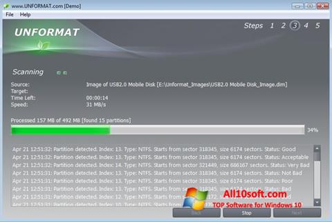 Ekrano kopija UNFORMAT Windows 10