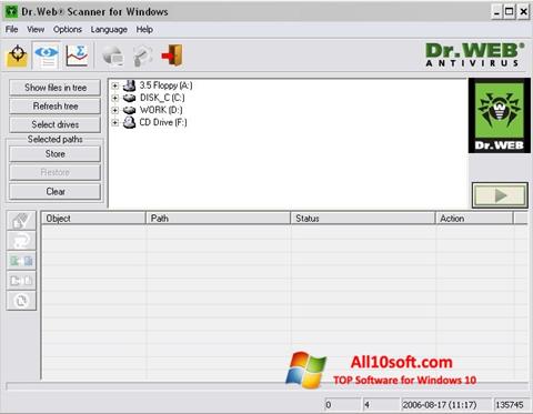 Ekrano kopija Dr.Web Windows 10