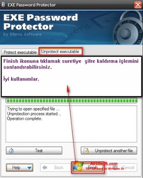 Ekrano kopija EXE Password Windows 10