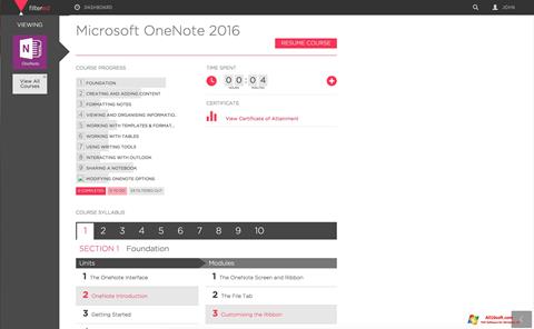 Ekrano kopija Microsoft OneNote Windows 10