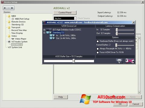 Ekrano kopija ASIO4ALL Windows 10