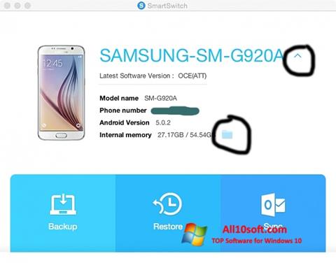 Ekrano kopija Samsung Smart Switch Windows 10