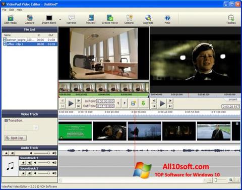 Ekrano kopija VideoPad Video Editor Windows 10
