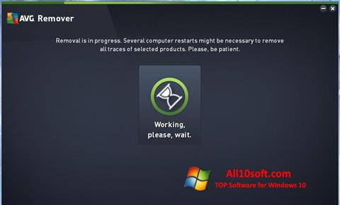 Ekrano kopija AVG Remover Windows 10