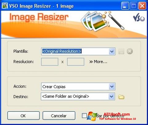 Ekrano kopija VSO Image Resizer Windows 10