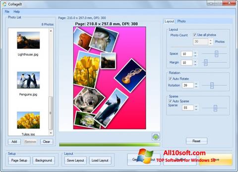 Ekrano kopija CollageIt Windows 10