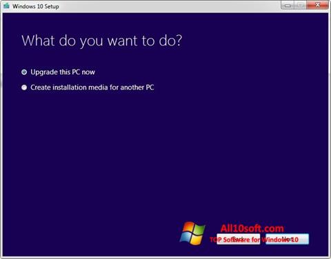 Ekrano kopija Media Creation Tool Windows 10