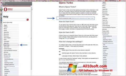 Ekrano kopija Opera Turbo Windows 10