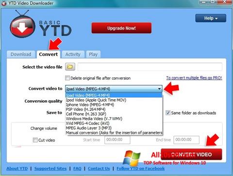 Ekrano kopija YTD Video Downloader Windows 10