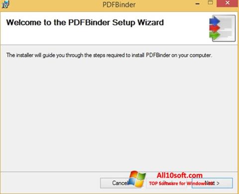 Ekrano kopija PDFBinder Windows 10