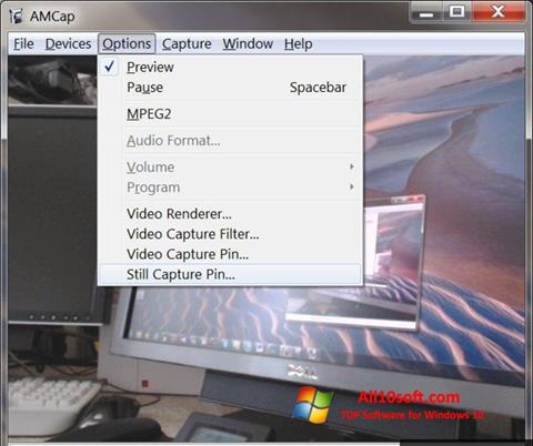 Ekrano kopija AMCap Windows 10