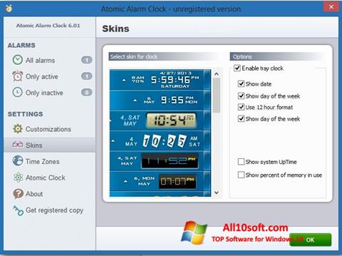 Ekrano kopija Atomic Alarm Clock Windows 10