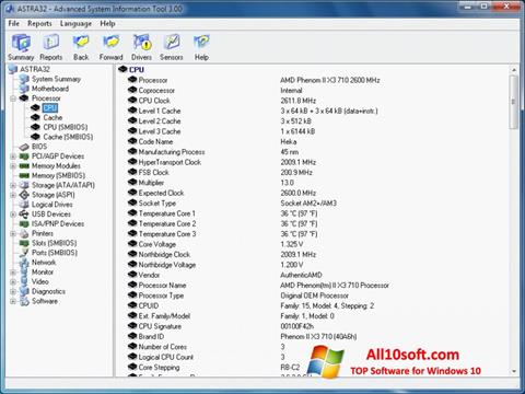 Ekrano kopija ASTRA32 Windows 10