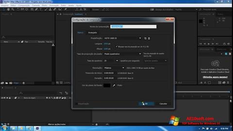 Ekrano kopija Adobe After Effects CC Windows 10