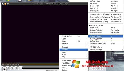 Ekrano kopija GOM Player Windows 10