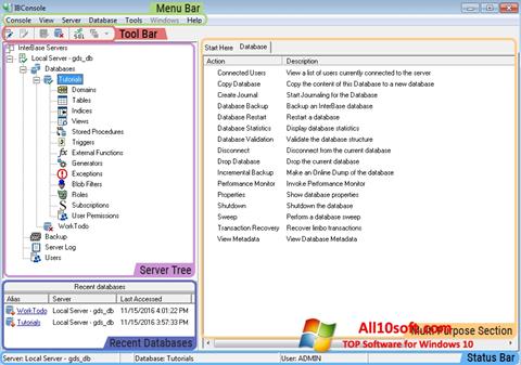 Ekrano kopija InterBase Windows 10