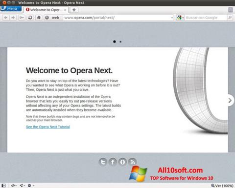 Ekrano kopija Opera Developer Windows 10