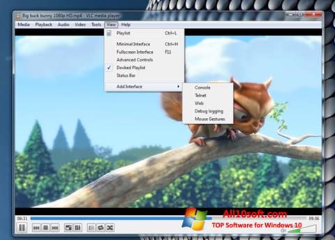 Ekrano kopija VLC Media Player Windows 10