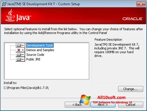 Ekrano kopija Java Development Kit Windows 10