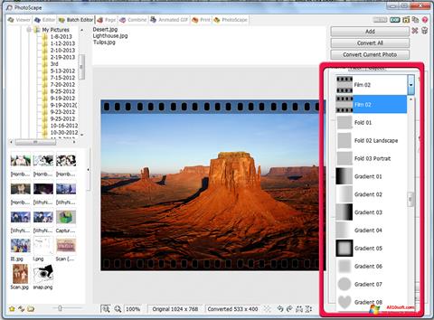 Ekrano kopija PhotoScape Windows 10