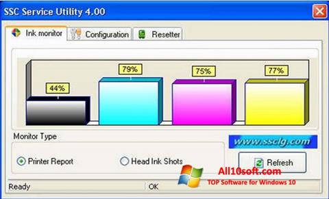 Ekrano kopija SSC Service Utility Windows 10