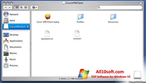 Ekrano kopija Cisco VPN Client Windows 10