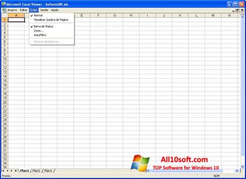 Ekrano kopija Excel Viewer Windows 10