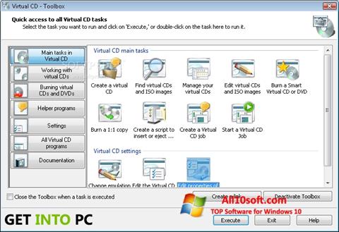 Ekrano kopija Virtual CD Windows 10