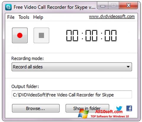 Ekrano kopija Free Video Call Recorder for Skype Windows 10