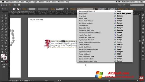 Ekrano kopija Adobe Illustrator Windows 10
