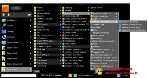 Ekrano kopija Start Menu X Windows 10