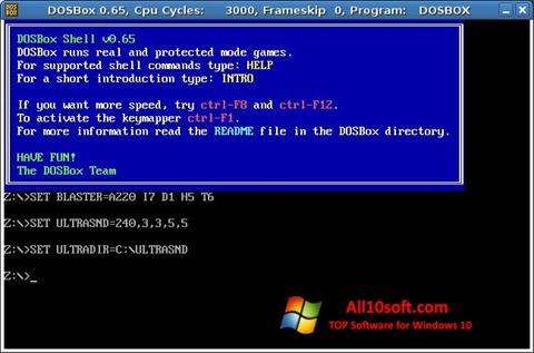 Ekrano kopija DOSBox Windows 10